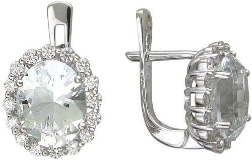 Серьги с топазами 01С627161-7