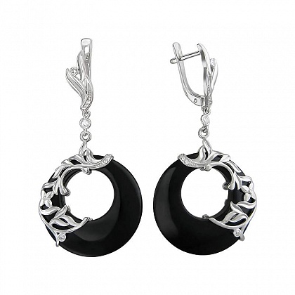 Серьги с агатами 01С4210125-1