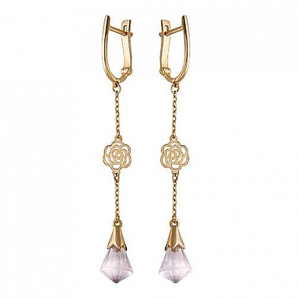 Серьги с кварцем 01С317899