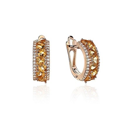Серьги с цитринами 01С3113967-2