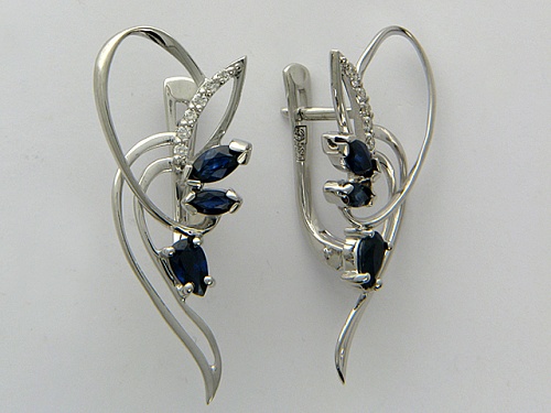 Серьги с рубинами 01С624453