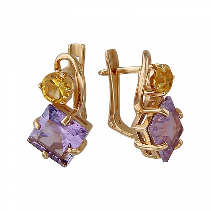 Серьги с аметистами С16С3153180