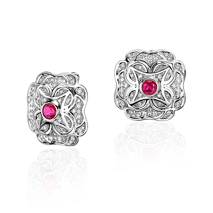 Серьги с рубинами 01С6212105-1