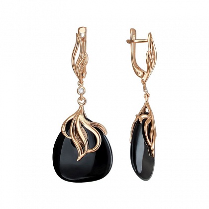 Серьги с агатами 01С4110126-1