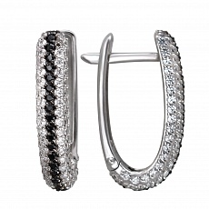 Серьги Е01С225351Т c Фианитом
