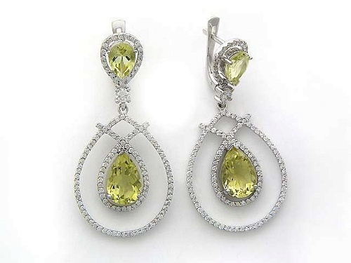 Серьги с кварцем 01С673528