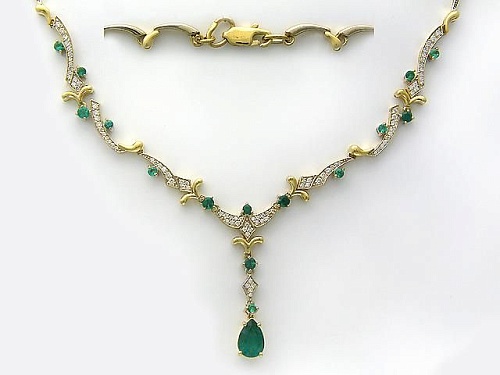 Колье с Изумрудом 01Л680681-1