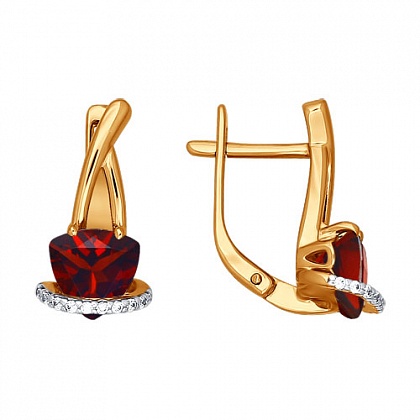 Серьги с Гранатами 722245