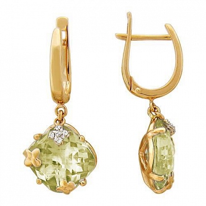 Серьги с кварцем 01С315397-2