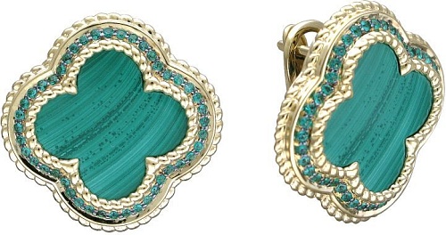 Серьги с изумрудами 01С5313314-1