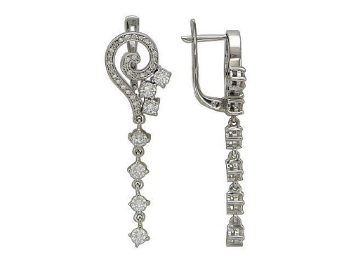 Серьги с бриллиантами 01С673975