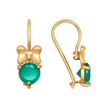 Серьги с агатами 725003
