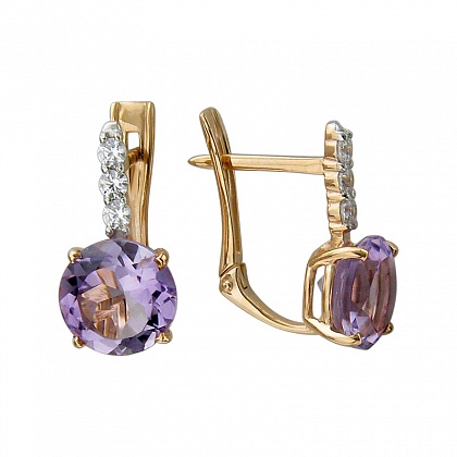 Серьги с аметистами С16С3133265