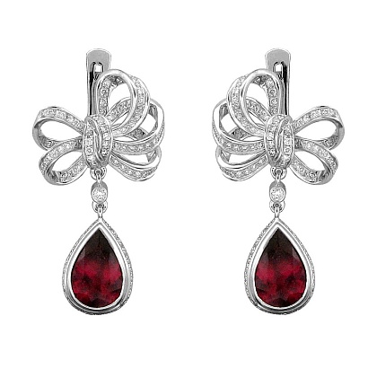Серьги с рубинами 01С6712602-1