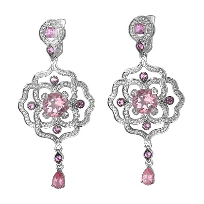 Серьги с турмалином 01С677987-5