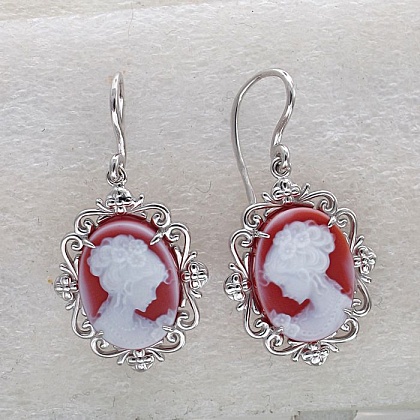 Серьги с агатами 01С427004