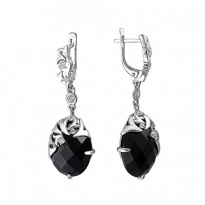 Серьги с агатами 01С4210116-1