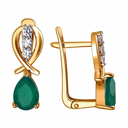 Серьги с агатами 01С4110970-5