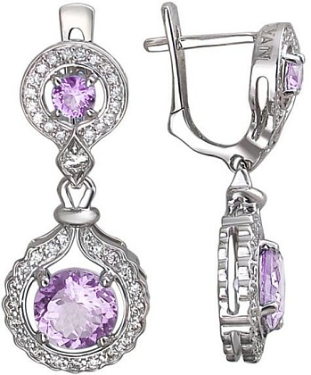 Серьги с шпинелью 01С678458-5