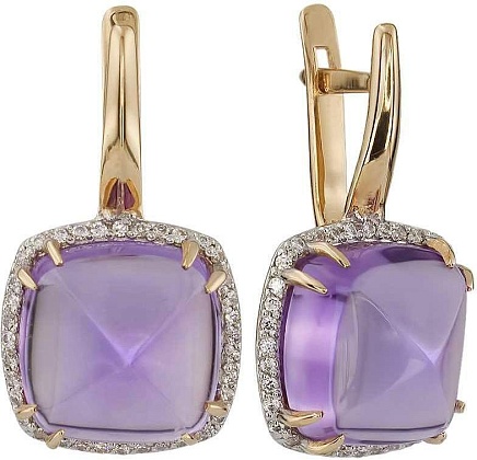 Серьги с аметистами 2184865