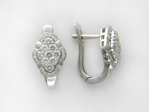 Серьги с бриллиантами 01С674596Z