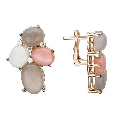 Серьги с лунным камнем 01С6112561-2