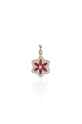 Подвеска с рубинами 01П639947-4