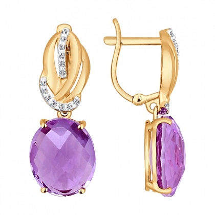 Серьги с аметистами 724283