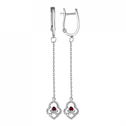 Серьги с рубинами 01С627481