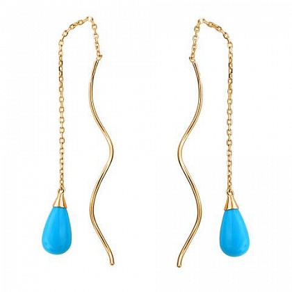 Серьги с Бирюзой 01С414516-1