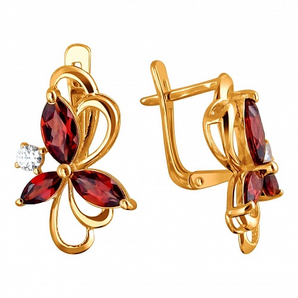 Серьги с Гранатами 01С3111147-4