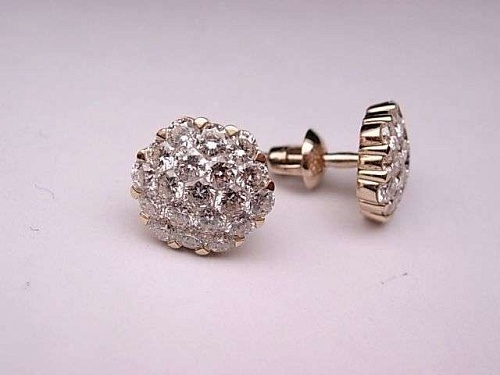 Серьги с бриллиантами 01С674030Z