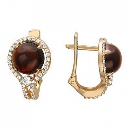Серьги с Гранатами 01С316205-1