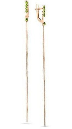 Серьги с хризолитами 2460094