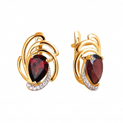 Серьги с Гранатами 01С3111104-3