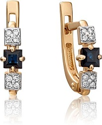 Серьги с сапфиром B-44334-H