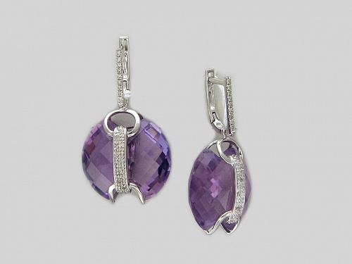 Серьги с аметистами Ж7С6210827