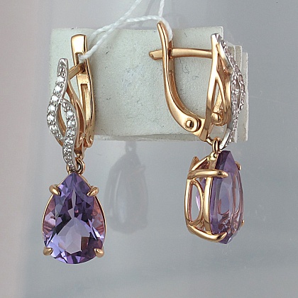 Серьги с аметистами С16С313878