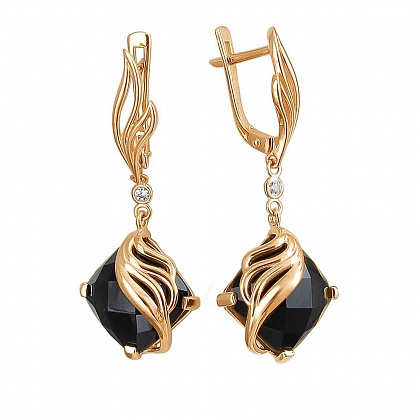 Серьги с агатами 01С4110118-1