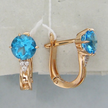 Серьги с топазами С16С313088ТСВ