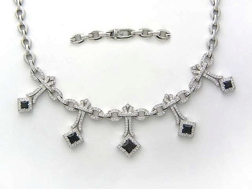 Колье с Сапфиром 01Л670655L