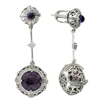 Серьги с аметистами 01С676018L