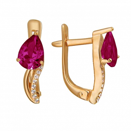 Серьги с рубинами 01С215947-1