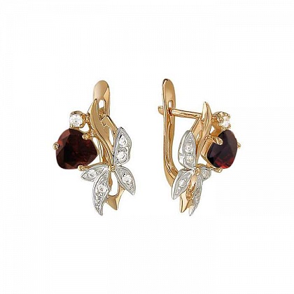 Серьги с Гранатами 01С312273-2
