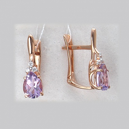 Серьги с аметистами С16С3133258А