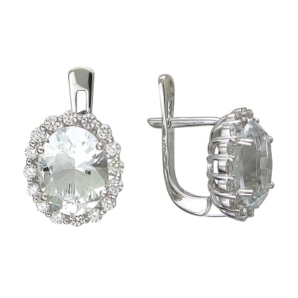 Серьги с Празиолитом 01С627161-4