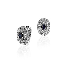 Серьги с сапфиром J-1С6213847--A