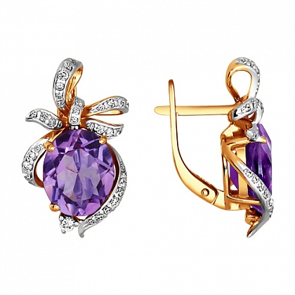 Серьги с аметистами 722782