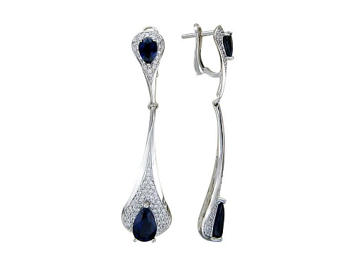 Серьги с сапфиром 01С673669