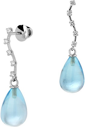 Серьги с топазами 01С6213001-3